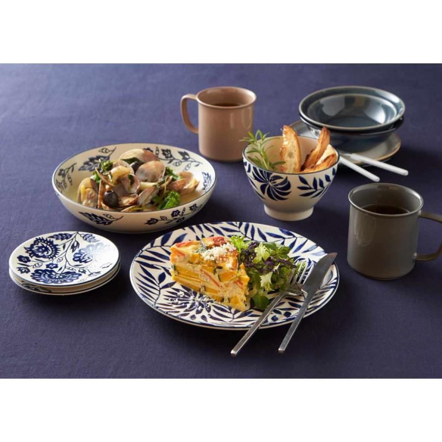 プレート 22cm AIKA 硬質陶器 同柄4枚セット （ 食洗機対応 電子レンジ