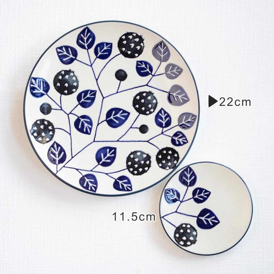   花柄皿 2枚セット　直径22センチ 377311set.jpg
