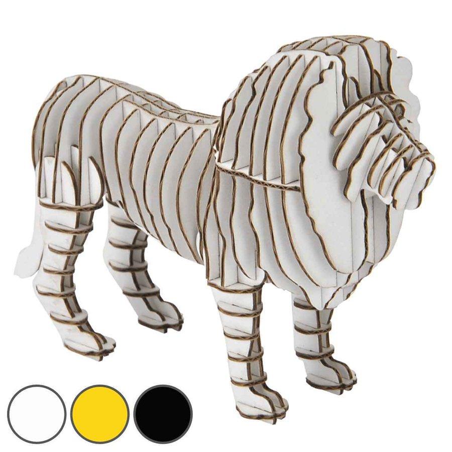 工作キット ダンボール製 Grid ライオン ダンボール 段ボール 動物 おもちゃ ペーパークラフト 工作 子ども キッズ 組み立て 手作り キット インテリアパレットヤフー店 通販 Yahoo ショッピング