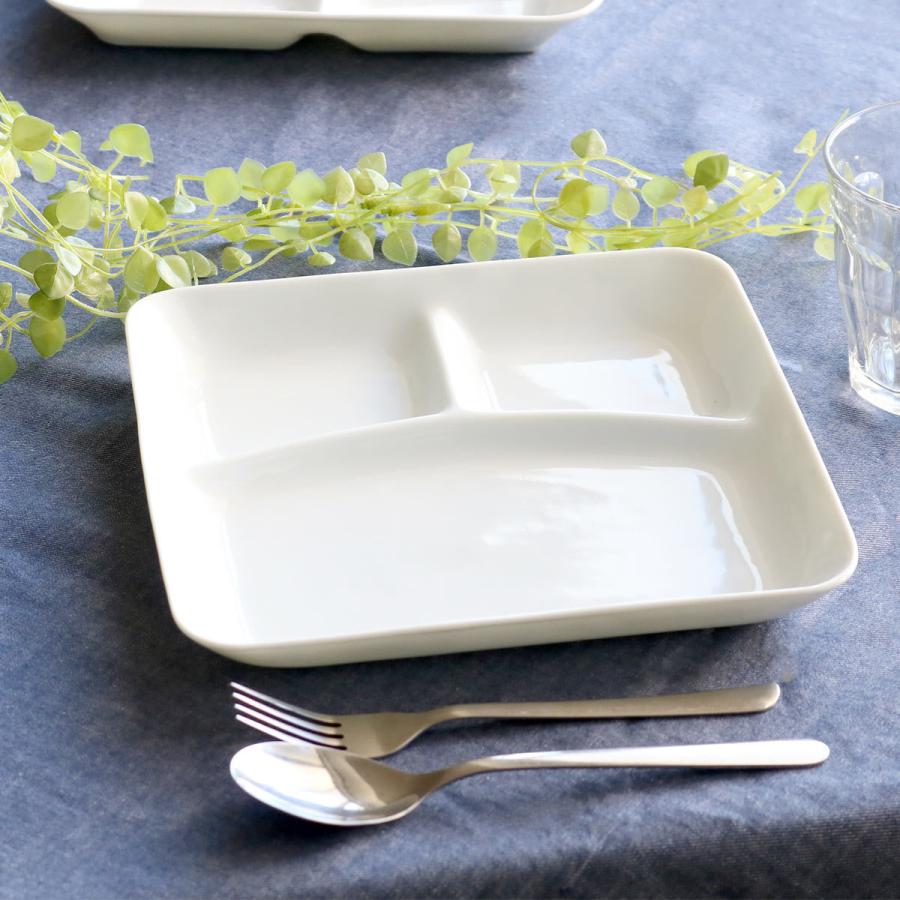 ランチプレート 23cm 軽量 スクエア 磁器 （ 食洗機対応 電子レンジ