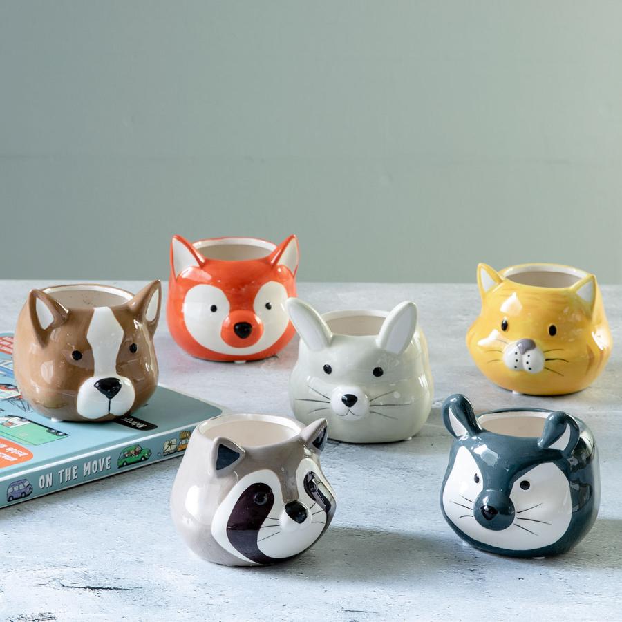 プランター アニマル ポット （ 植木鉢 プラントポット 陶器 鉢植え 鉢