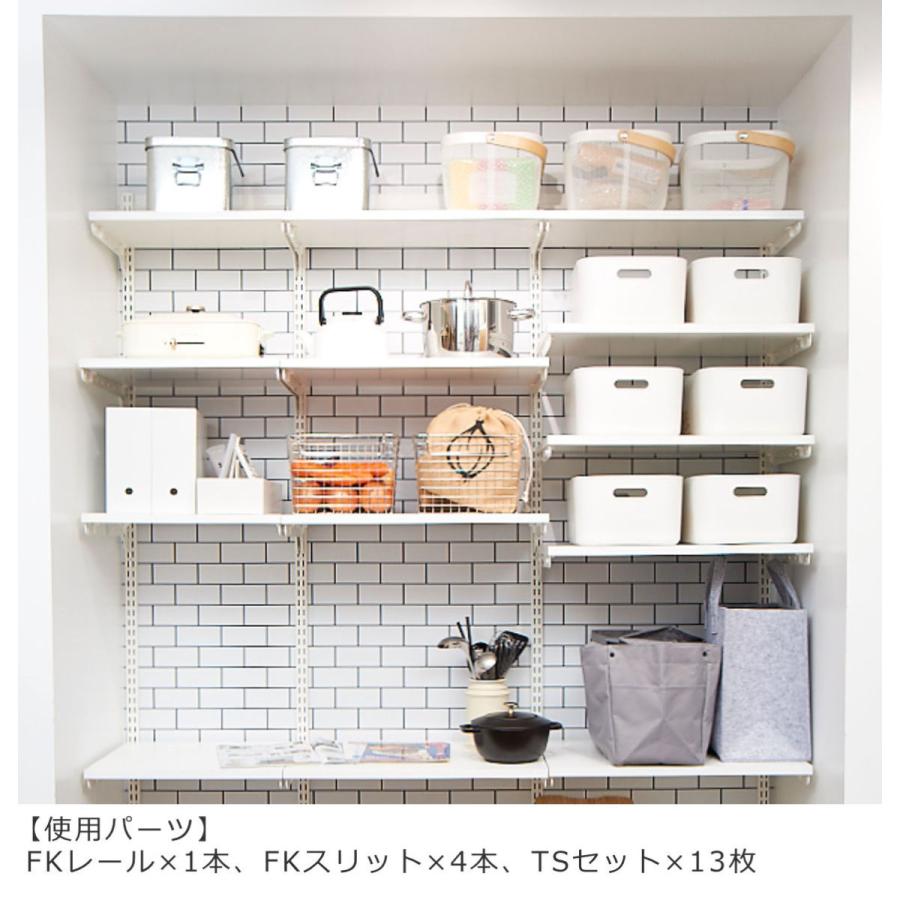 壁面収納 棚 幅75cm×奥行40cm TSセット フィットラック （ 棚板 木製