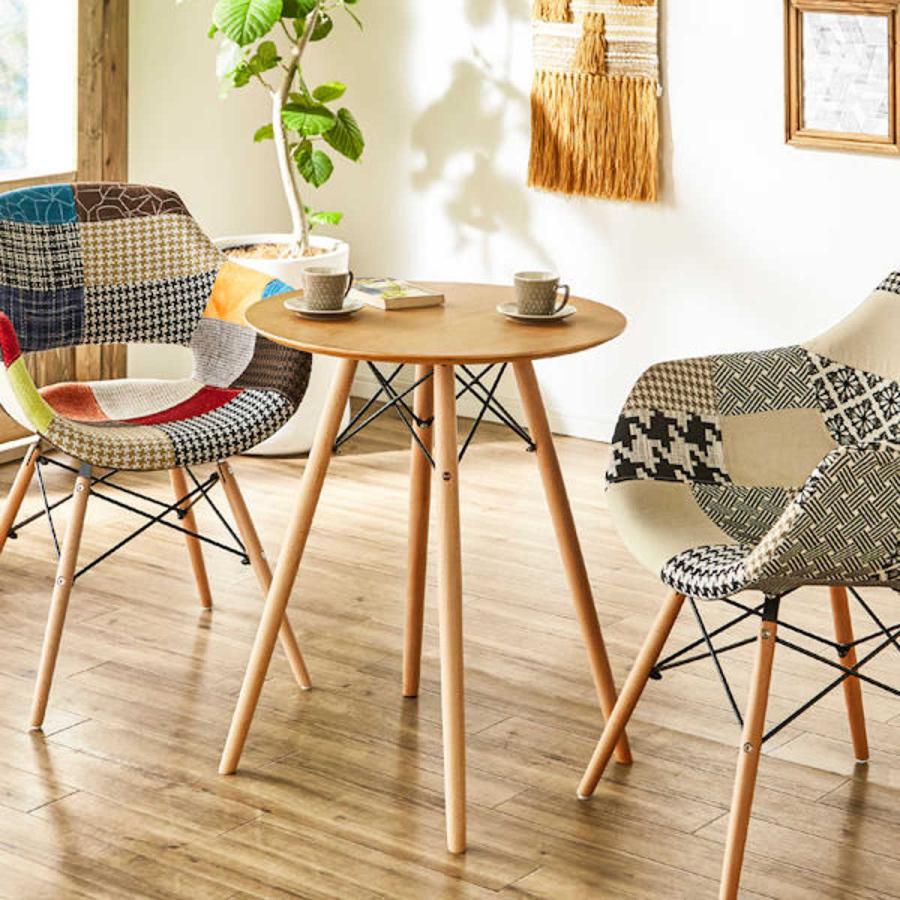 カフェテーブル 高さ72cm 天然木 突板 （ コーヒーテーブル テーブル