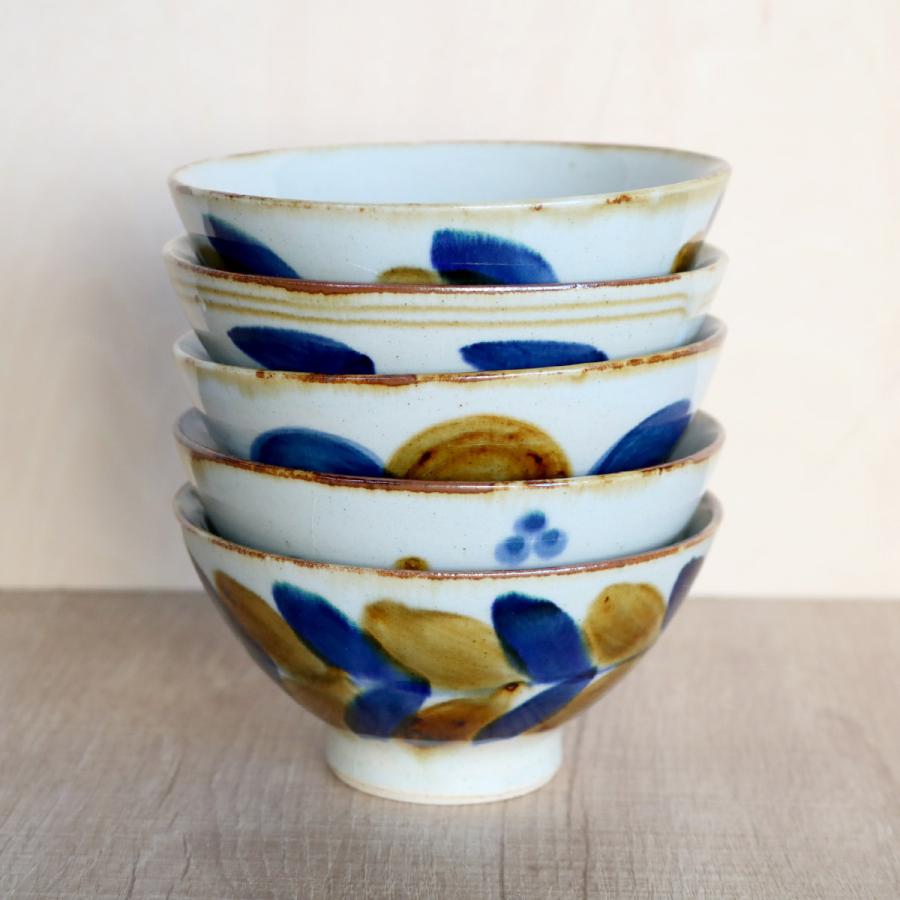 茶碗 11cm 藍 陶器 波佐見焼 （ 食洗機対応 電子レンジ対応 お茶碗