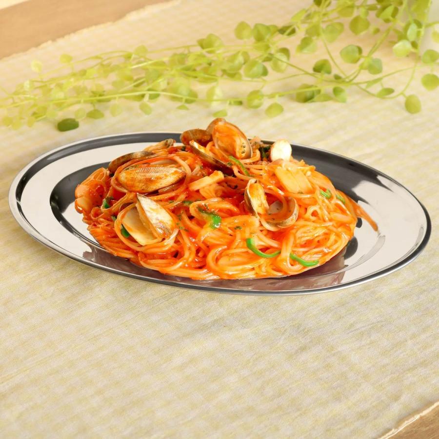 パスタ皿 30cm ステンレス 洋食屋さん （ 食洗機対応 楕円皿