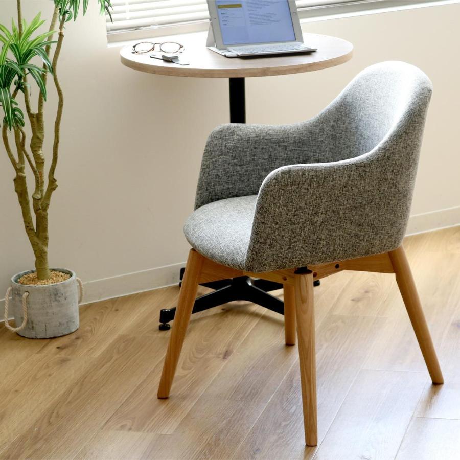 東谷 ダイニングチェア 回転 座面高43cm 肘掛け （ 肘付き 北欧