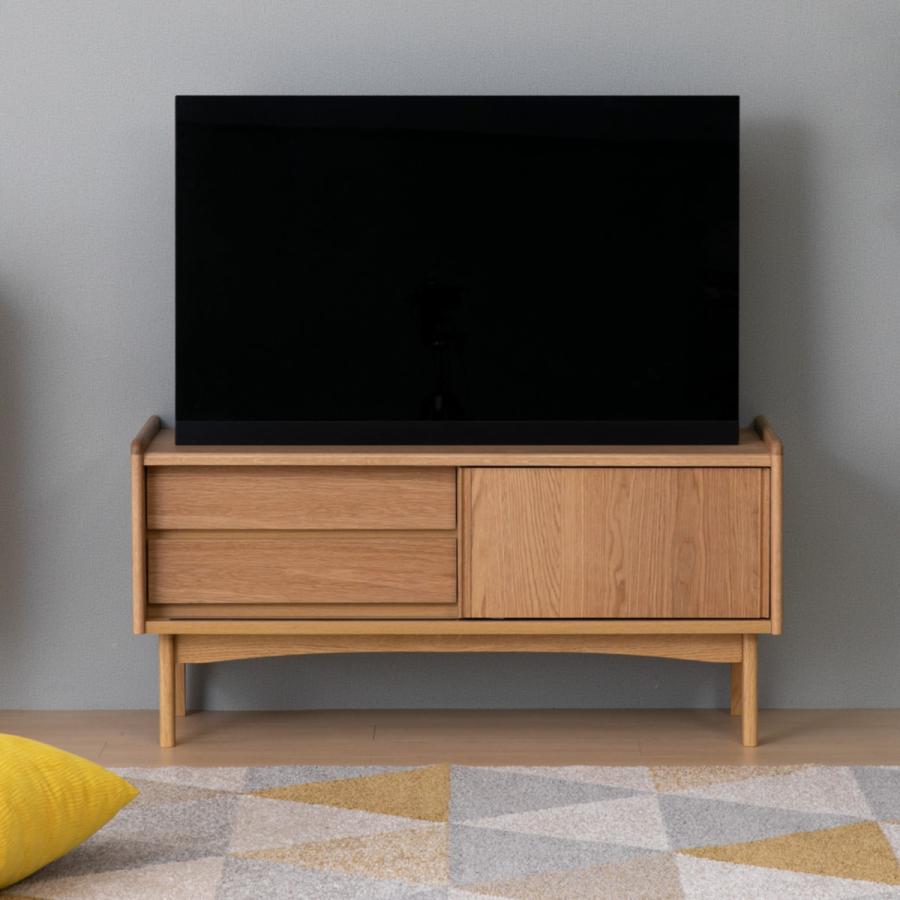 テレビ台 ローボード 北欧風 天然木突板 KICCA 幅110cm （ テレビ