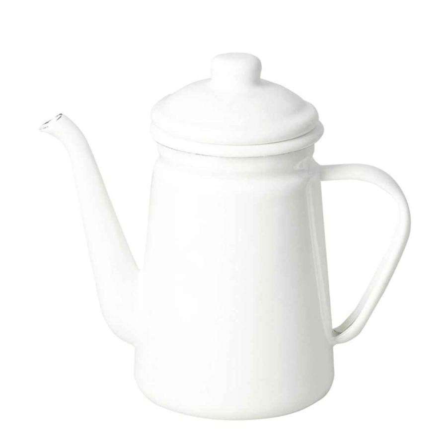 ドリップポットホワイト ハートマークショップ】IH対応 ドリップケトル ホーロー 琺瑯 ドリップ