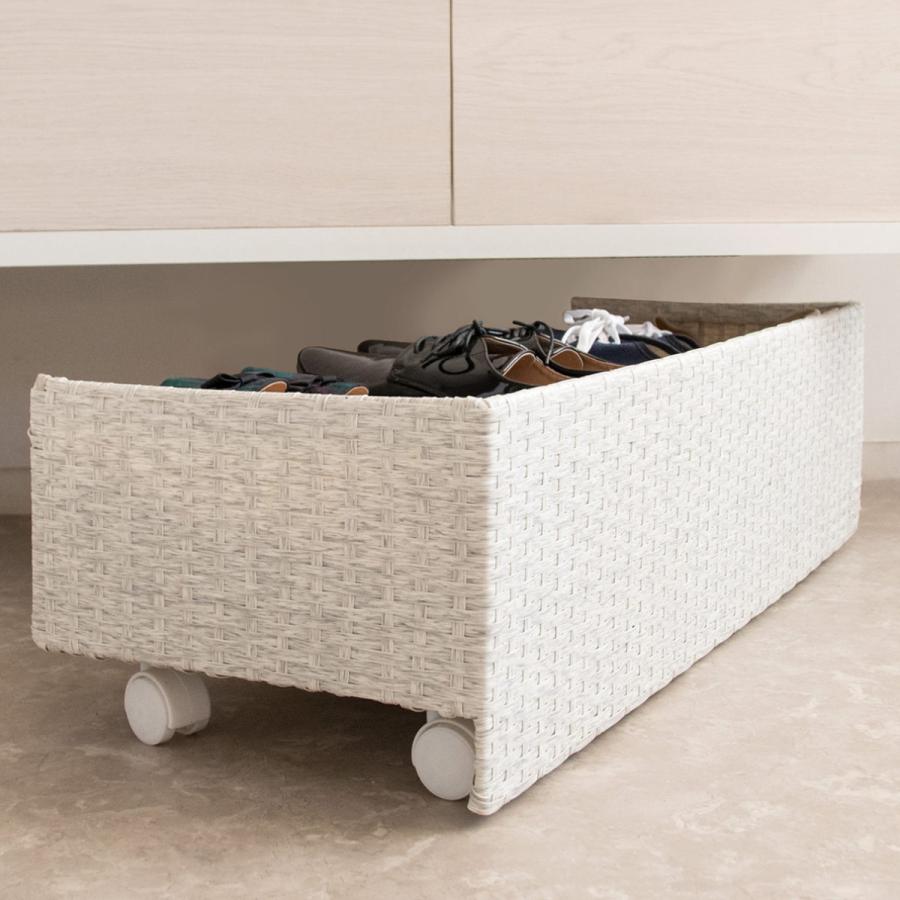 宮武製作所 シューズラック Carton 下駄箱下 ラタン調 （ 玄関収納