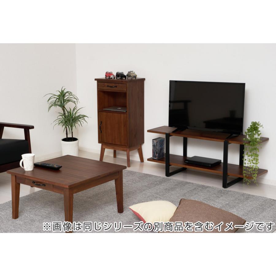 電話台 マホガニー天然木 幅42cm （ 電話 ファックス台 収納棚 収納