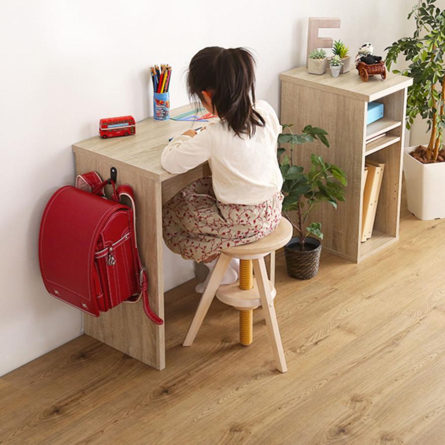 机、棚セット デスクセット デスク 幅60cm サイドラック 幅30cm 木目調 （ スリム
