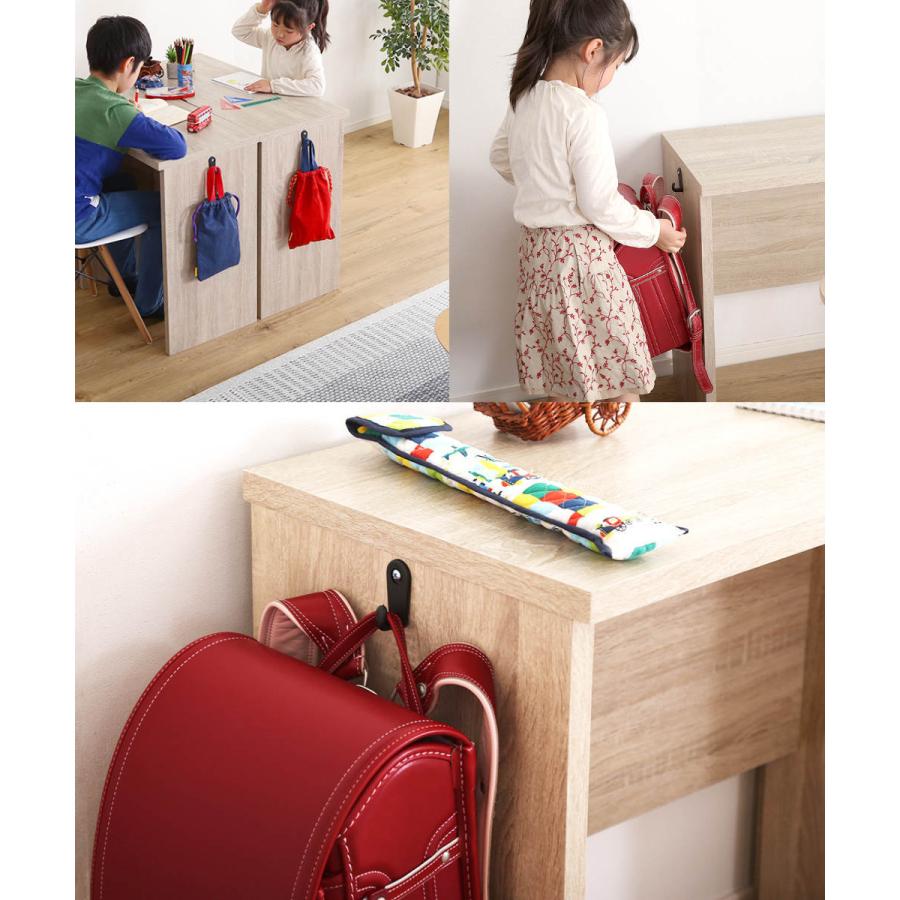 デスクセット デスク 幅75cm サイドラック 幅30cm 木目調 （ スリム