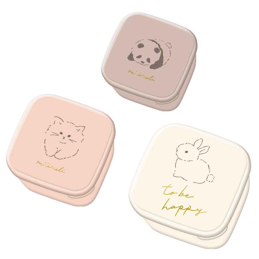 弁当箱 抗菌 3個セット ミリミリ 入れ子ランチｂｏｘ スクエア 動物 シール容器 レンジ対応 お弁当箱 ランチボックス デザートケース 女子 インテリアパレットヤフー店 通販 Yahoo ショッピング