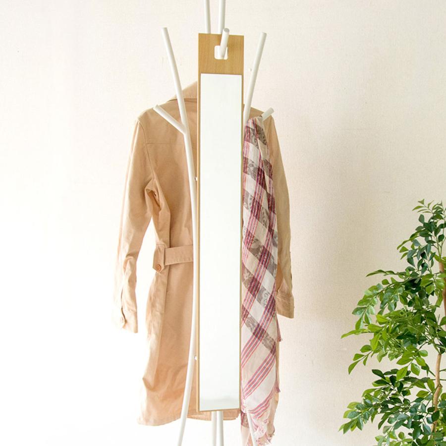 宮武製作所 壁掛けミラー 高さ102.5cm 軽量 スリム 木目調 （ ドア掛け