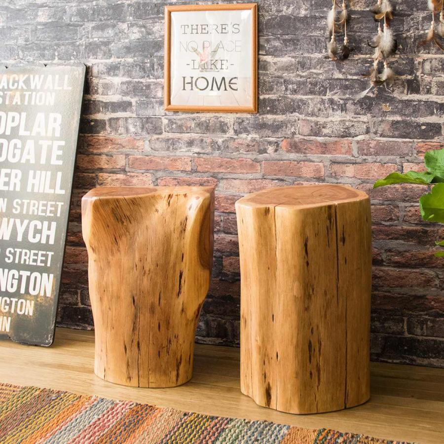 丸太椅子 宮武製作所 スツール 高さ48cm 木製 天然木 丸太 （ チェア 椅子 イス