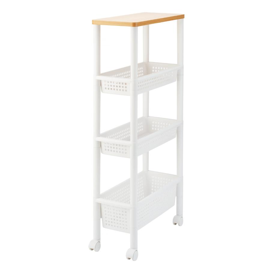 ホームエレクター 細型すき間収納ワゴン ウレタンキャスター付き 白 中古品 ホームエレクター 細型すき間収納ワゴン ウレタンキャスター付き 白 中古品