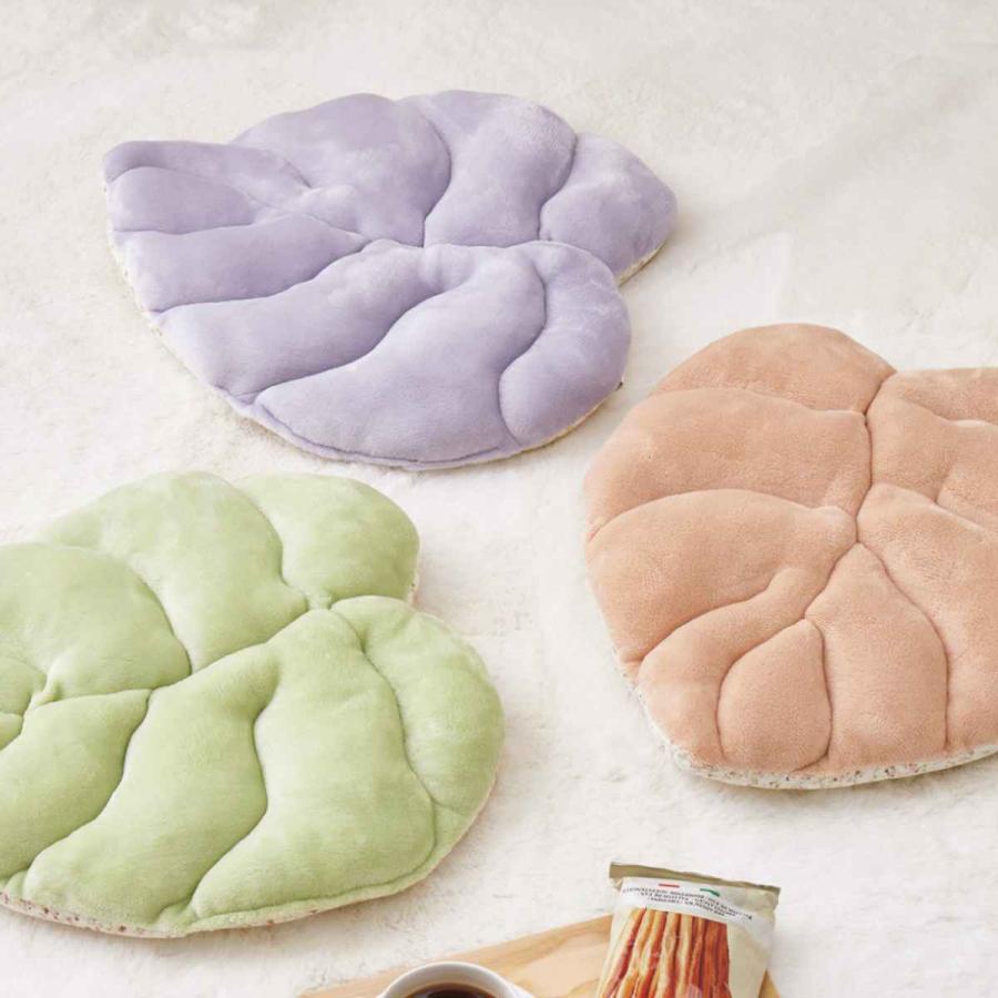 クッション ロハ リーフクッション 45 40cm シートクッション 座布団 おしゃれ 椅子 かわいい ふかふか ベージュ グリーン 紫 3771 インテリアパレットヤフー店 通販 Yahoo ショッピング