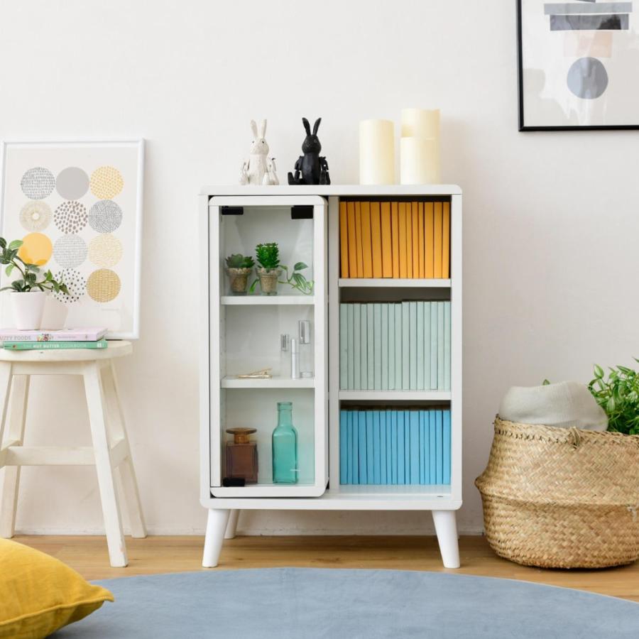 本棚　スライド式　マガジンラック　大容量　ナチュラル　シングル 本棚 スライド式 マガジンラック 大容量 ナチュラル シングル JK-PLAN