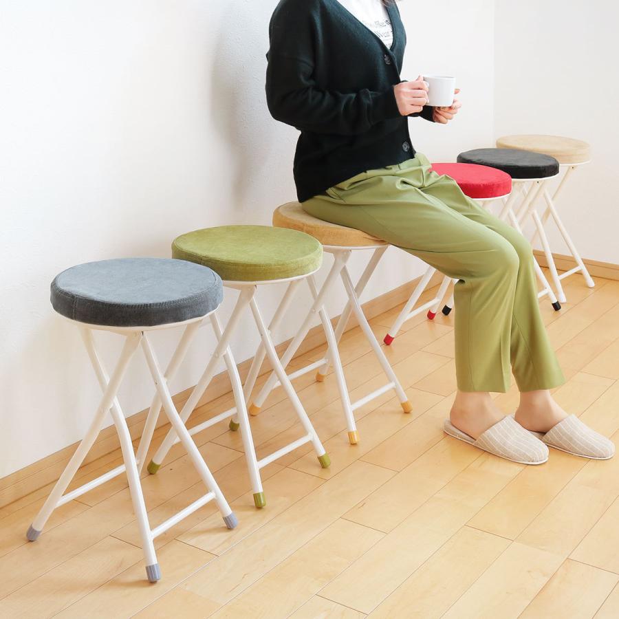 木製折りたたみスツール・クッション付き 楽天市場】折りたたみ 木製 スツール 高さ49cm 折り畳み 折りたたみ