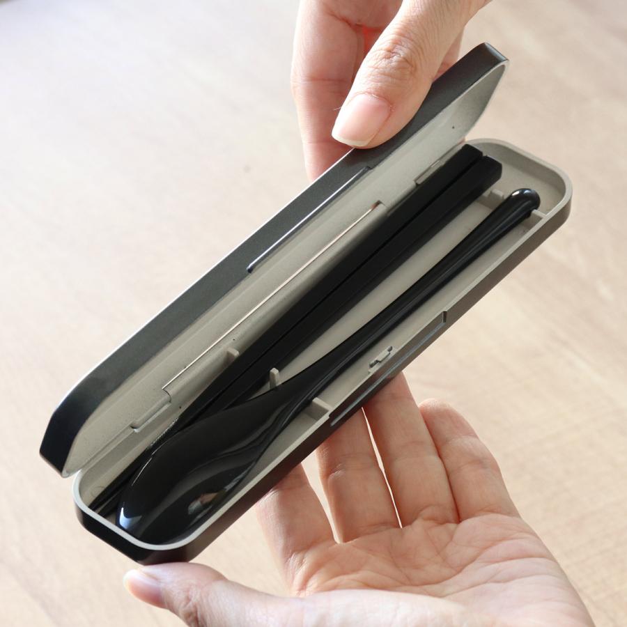 正和 コンビセット 箸 スプーン 18cm KOFFER （ コッファー お箸 箸箱