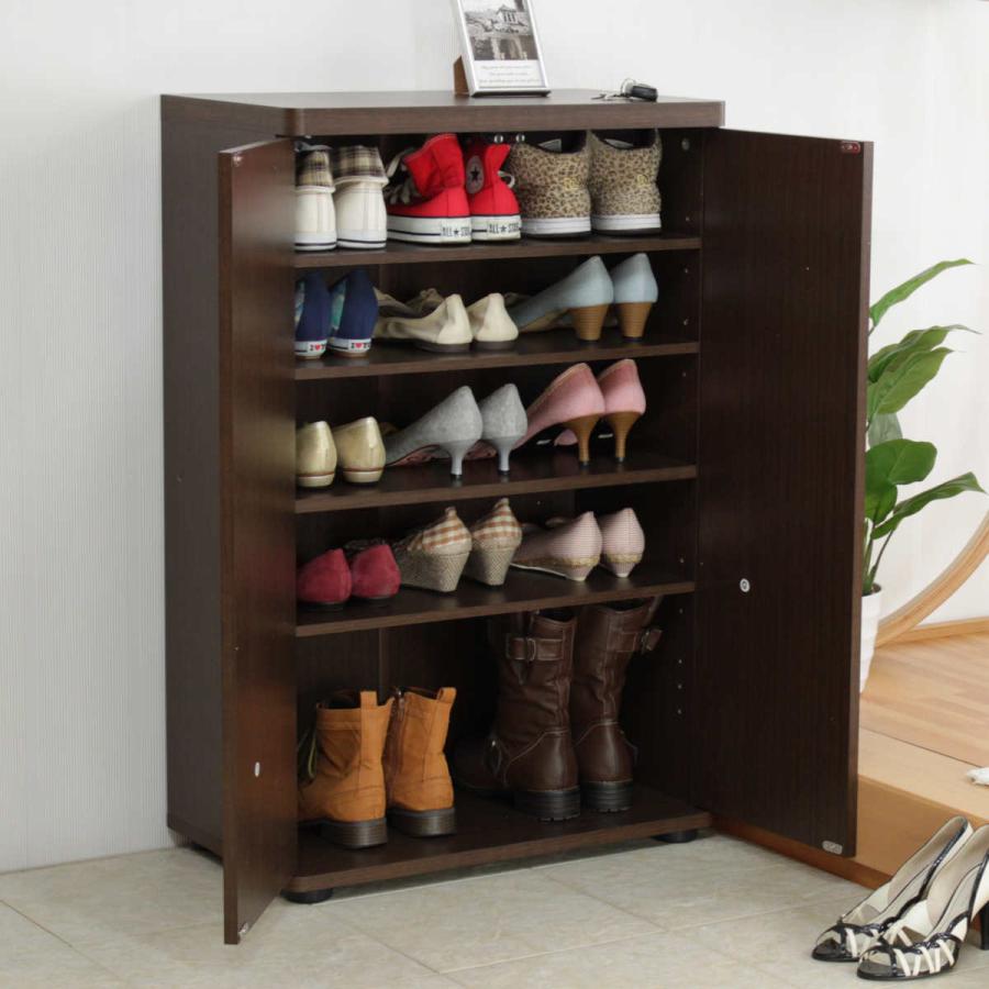 ミヤグチ企販 下駄箱 木製 幅59.5cm 組み立て品 （ シューズボックス