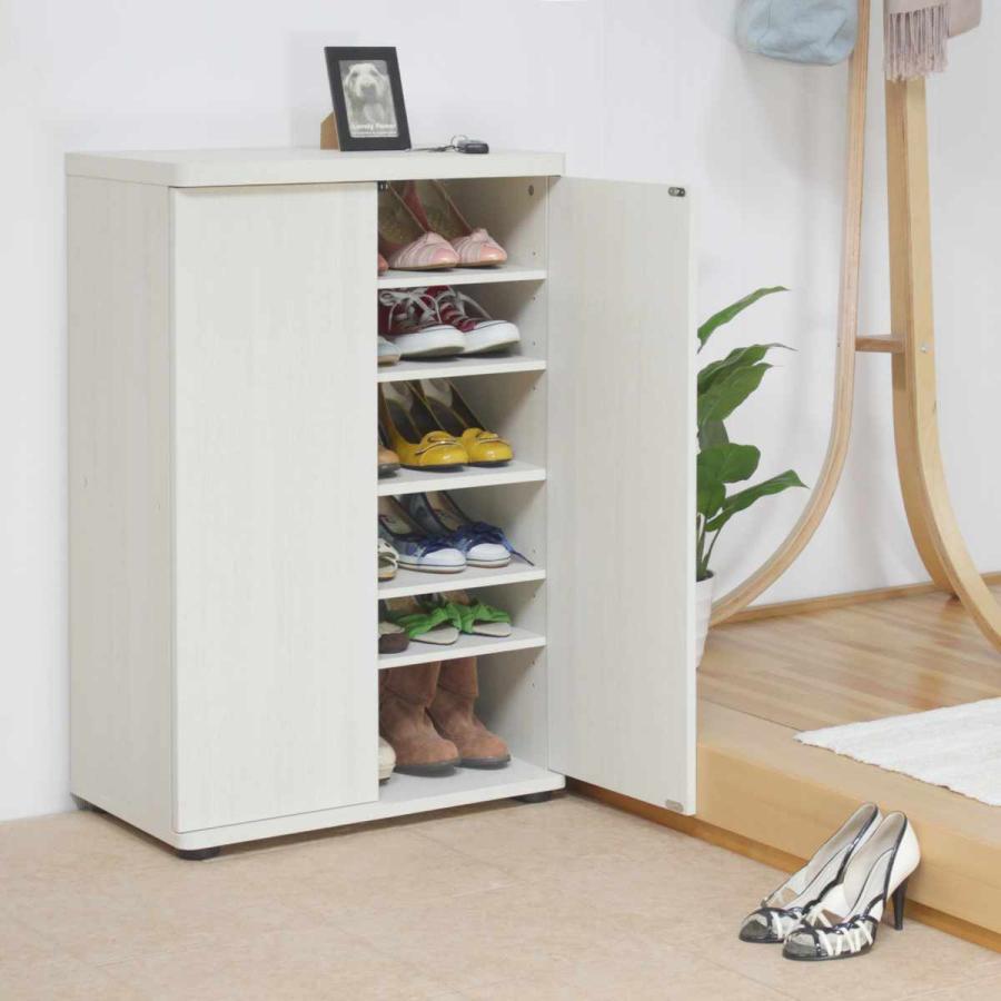 ミヤグチ企販 下駄箱 木製 幅59.5cm 組み立て品 （ シューズボックス