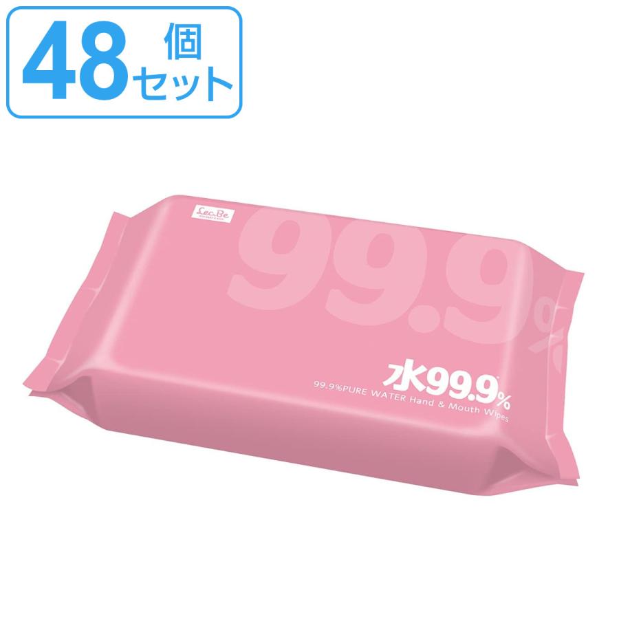 LEC - 情の籠もったティッシュ いたし方ふき 水99.9％ 80枚入り口・入口 48個仕掛ける （ 情の籠もった居敷き いたし方拭き 純水 99.9％ 日本製 乳呑み子 もの言う花 レック ） おしりふき-ベビー、キッズ、マタニティ