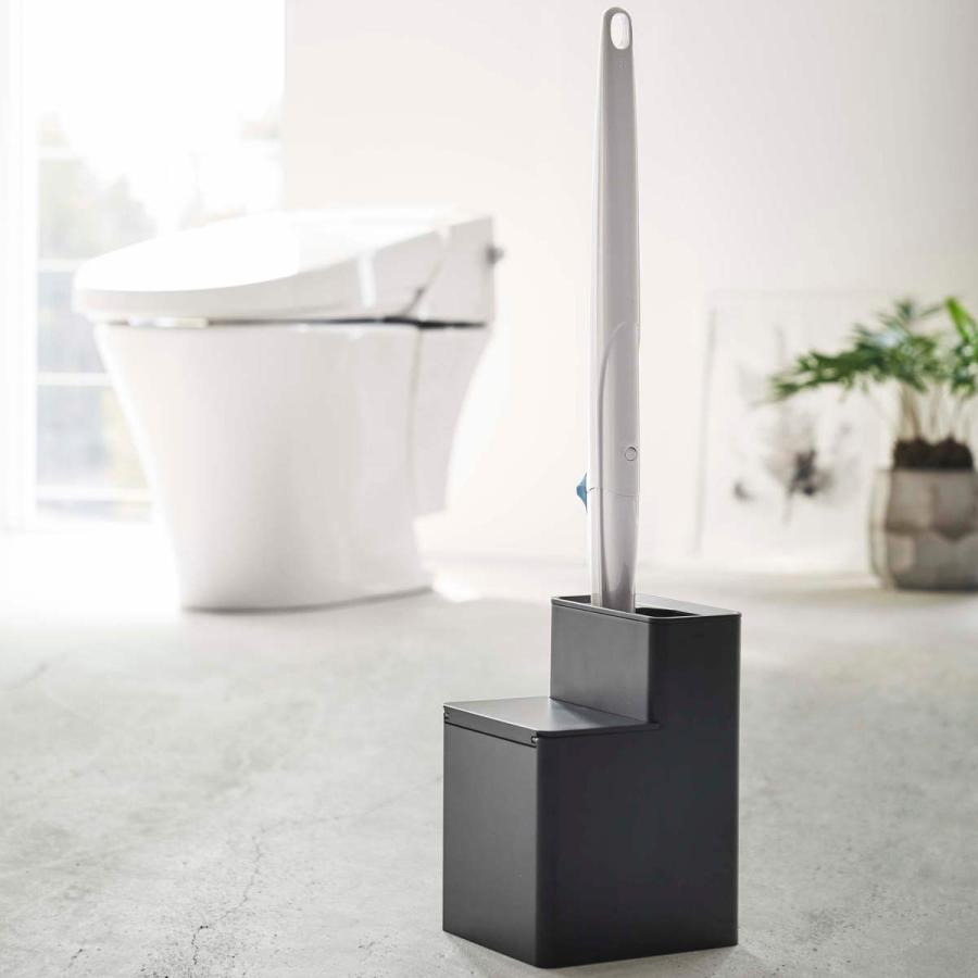 tower 山崎実業 替えブラシ収納付き流せるトイレブラシスタンド タワー