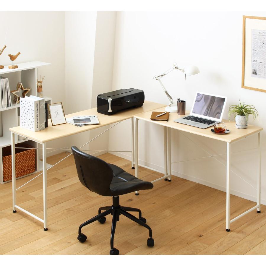 岩附 デスク 幅100cm 木目調 スチール脚 （ ワークデスク シンプル