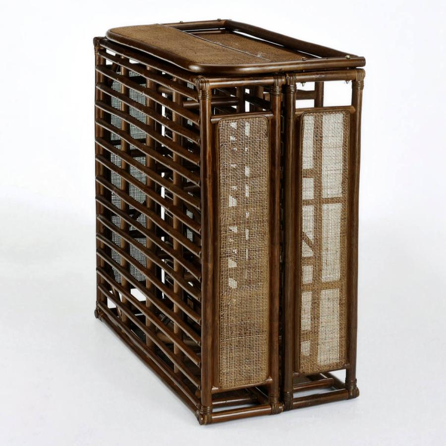 今枝商店 籐 シングルベッド 折りたたみ式 ヘッドボード付き （ 家具