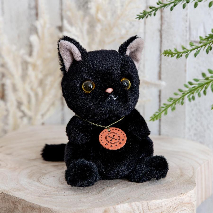 ぬいぐるみ potte 黒猫 猫 （ ヌイグルミ ねこ ネコ 動物 雑貨 インテリア アニマル グッズ ベビー 赤ちゃん プレゼント ギフト かわいい ）｜interior-palette｜08