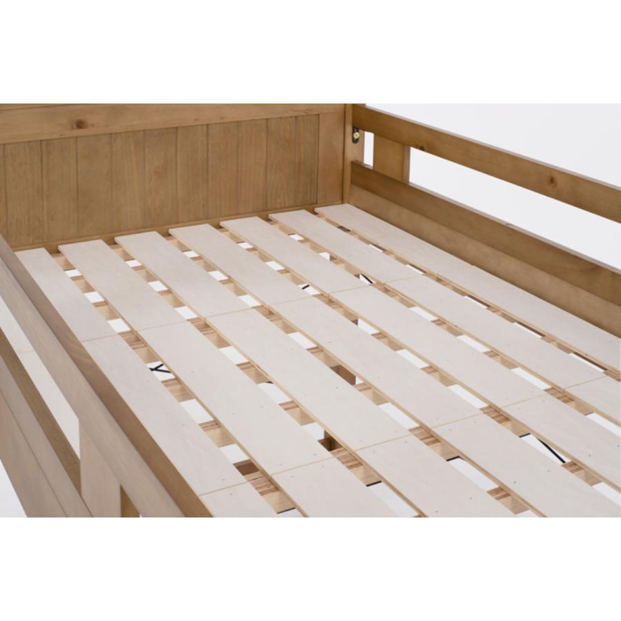 HAGiHARA（萩原） ロフトベッド ベッド下76.5cm 木製 2口コンセント