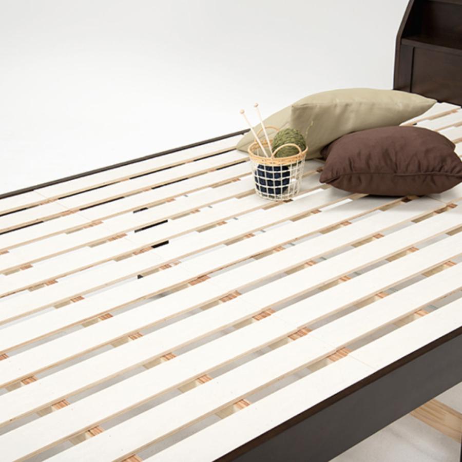 ベッド セミダブル 高さ調節 3段階すのこ 木製 （ すのこベッド ベット 天然木 フレーム パイン材 宮付き ）｜interior-palette｜08