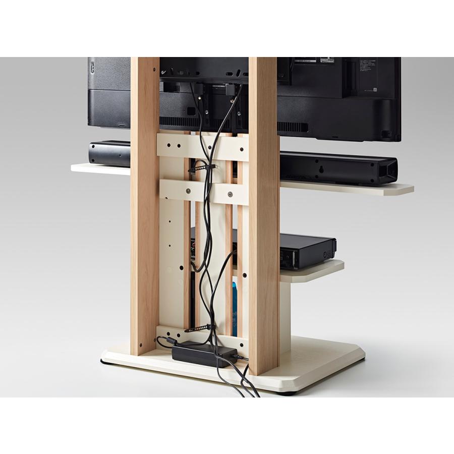 朝日木材加工 テレビ台 フロアスタンド 北欧風 キャスター付 55V型対応