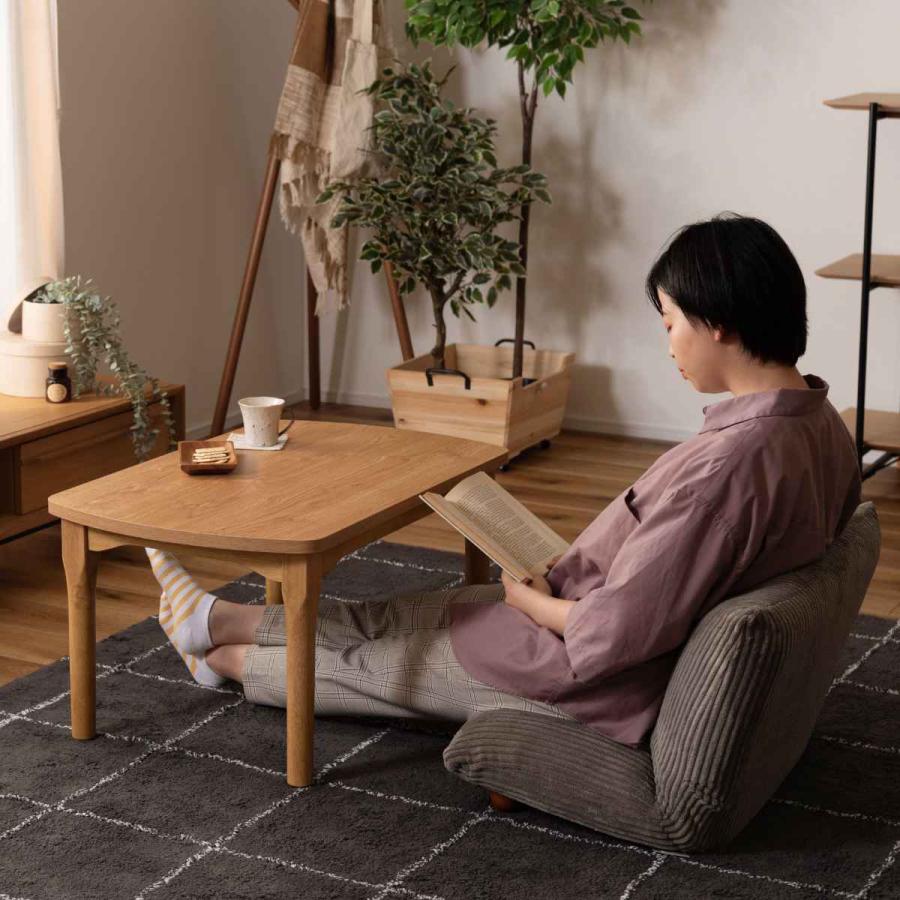 HAGiHARA（萩原） デスクこたつ 2WAY 高さ調節 幅80cm 木製 （ ハイ