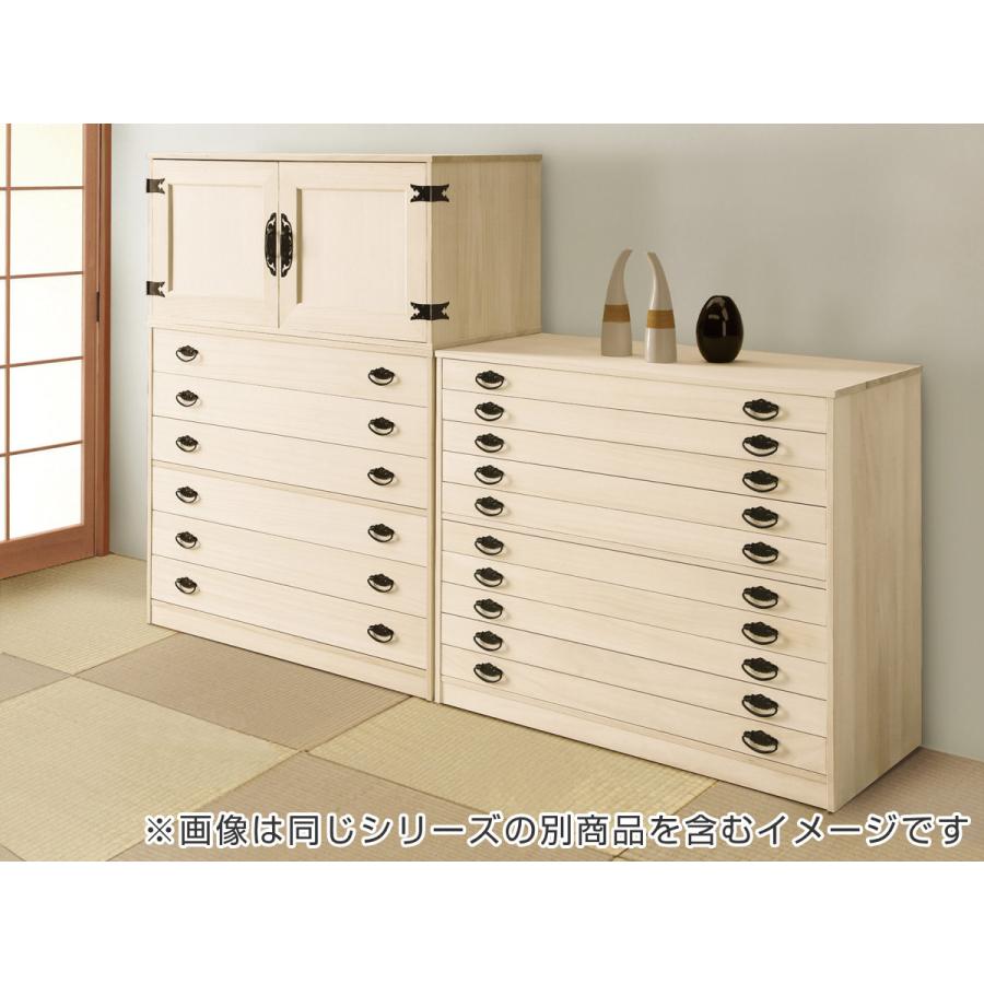 マーゼルン 総桐 組み合わせタンス 上置き 扉盆タイプ 日本製 幅100cm