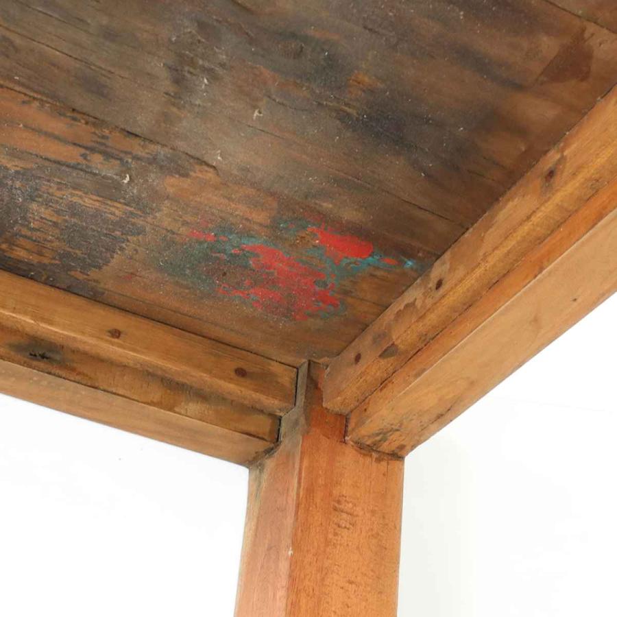 ローテーブル ボート古材 幅60cm 木製 正方形 （ テーブル センター