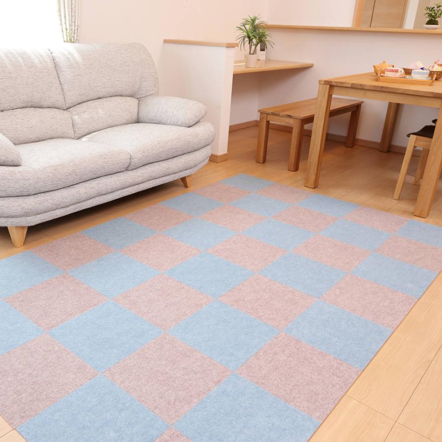 ワタナベ工業 タイルカーペット 吸着ぴたマット ループ 9枚組 30×30cm