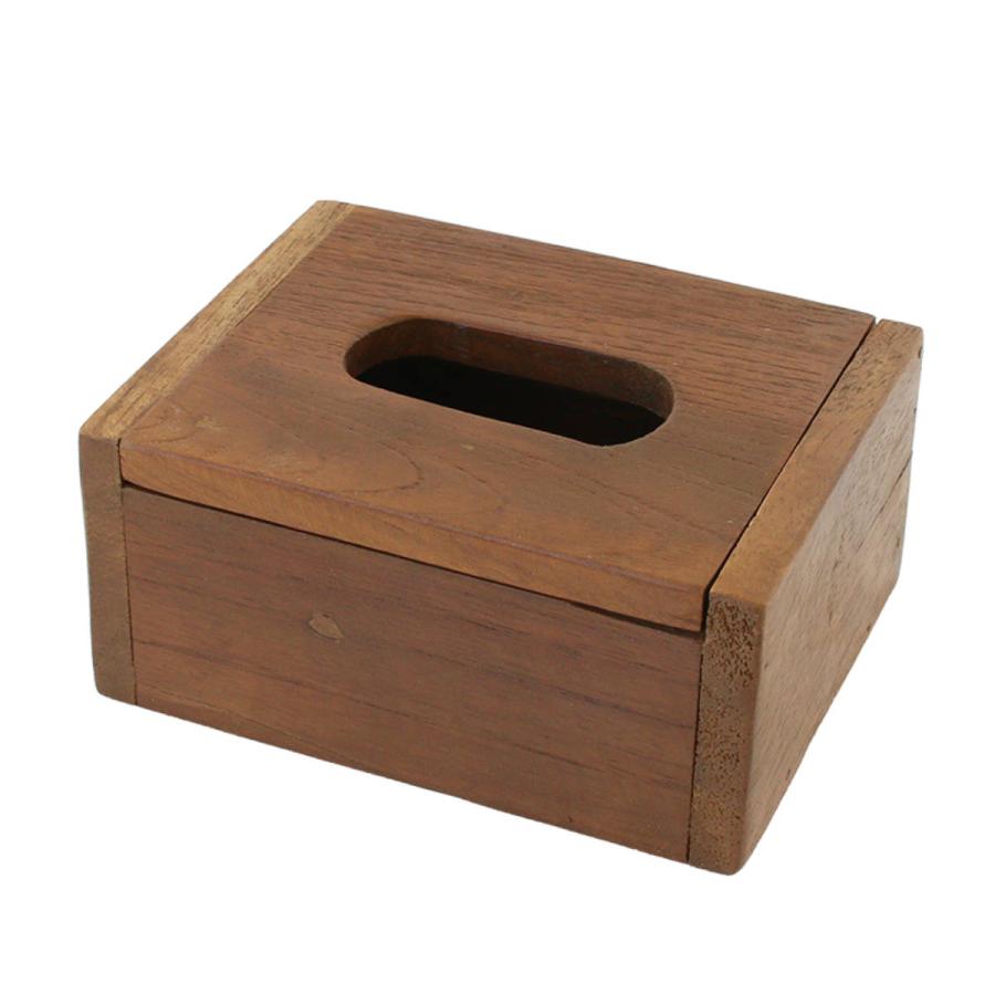 caravan furniture ティッシュボックスケース レッドオーク 無垢 本革