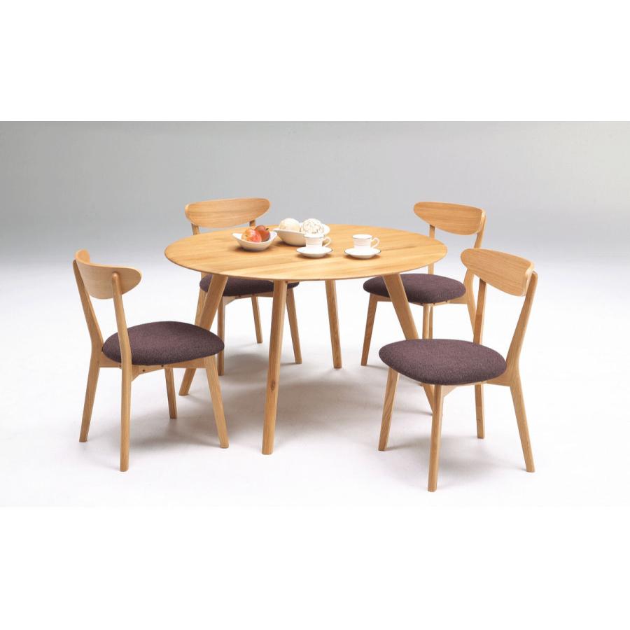 ダイニングテーブル 幅120cm ナチュラル 木製 円形 （ 開梱設置 4人