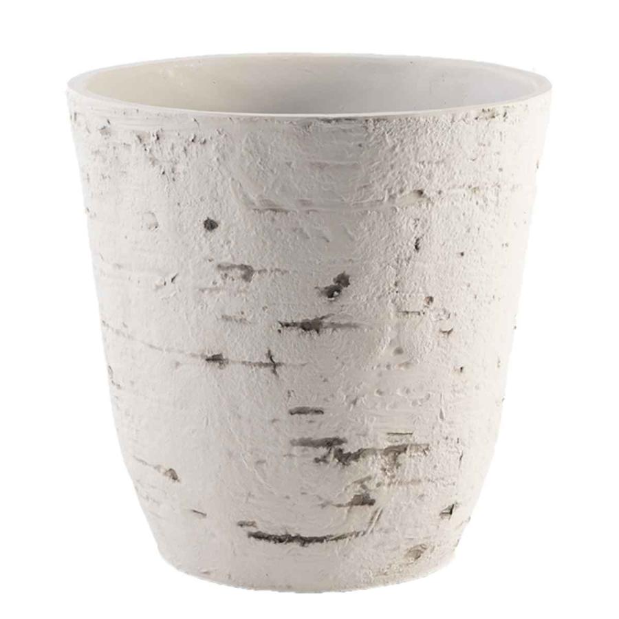 プランター FR円錐ポットホワイトストーン S 直径28×高さ28.5cm