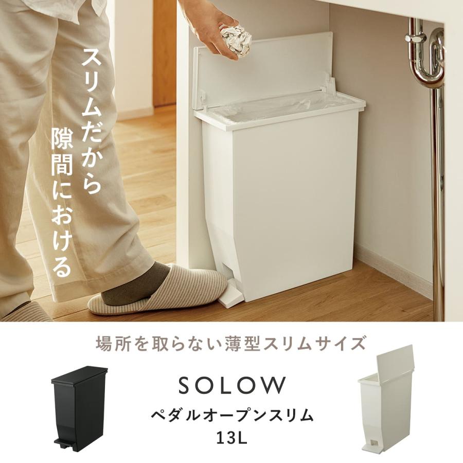 RISU（リス） 特典付き ゴミ箱 13L SOLOW ペダルオープンスリム ソロウ