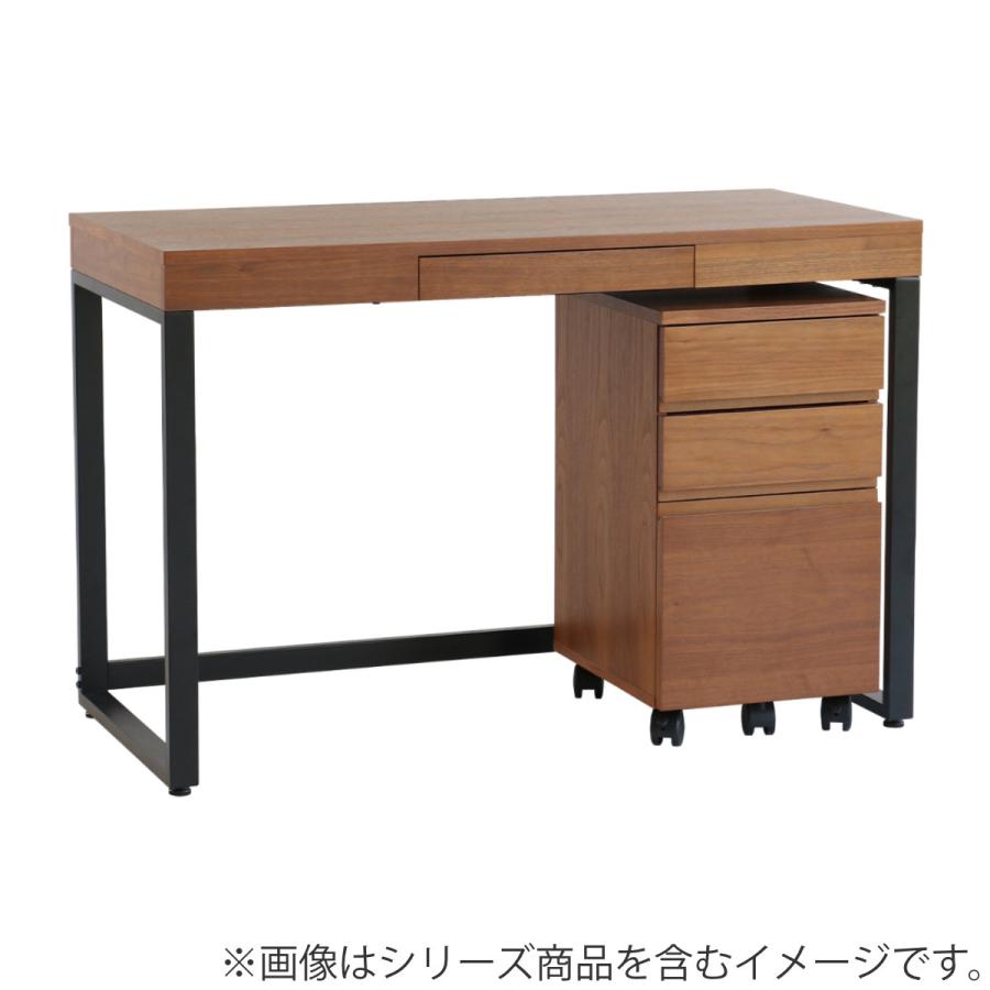 デスク ウォールナット 幅110cm 引き出し （ リビングデスク パソコン