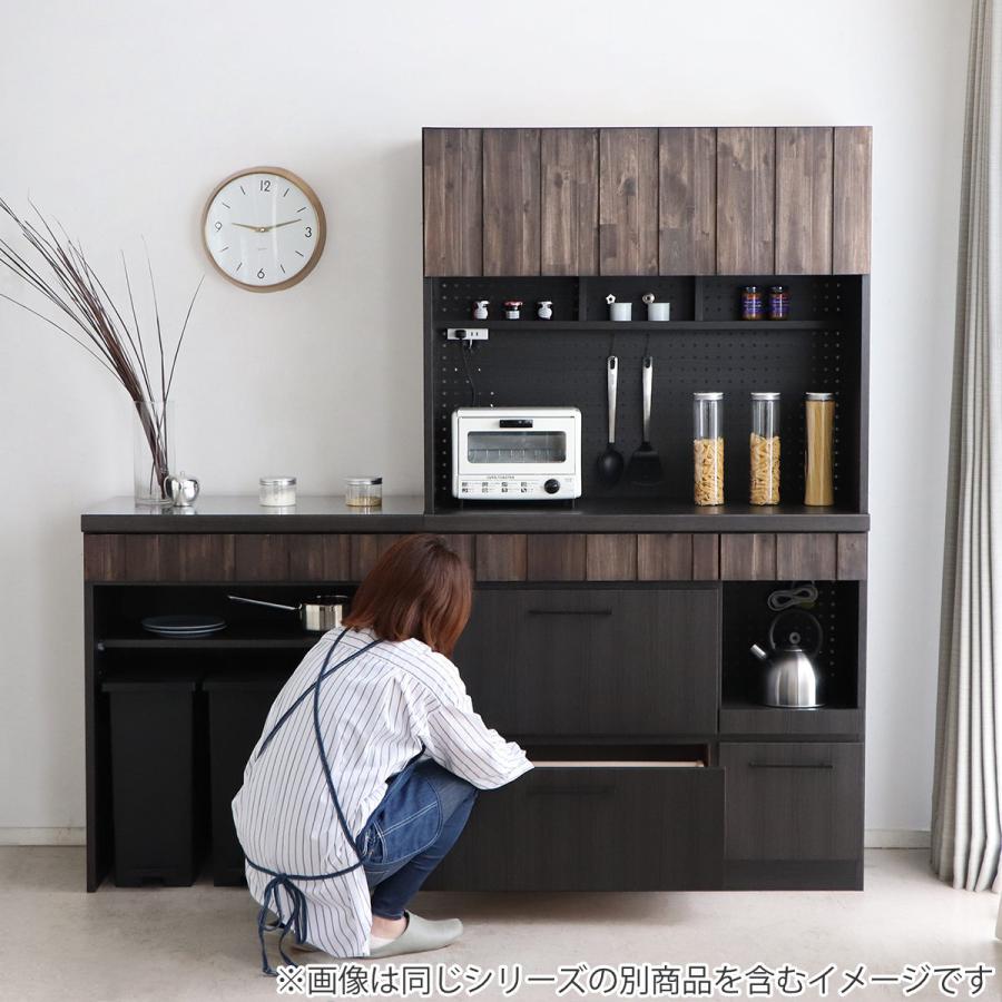 東馬 キッチンボード 食器棚 板扉上台 引出し下台タイプ RESE 幅105cm