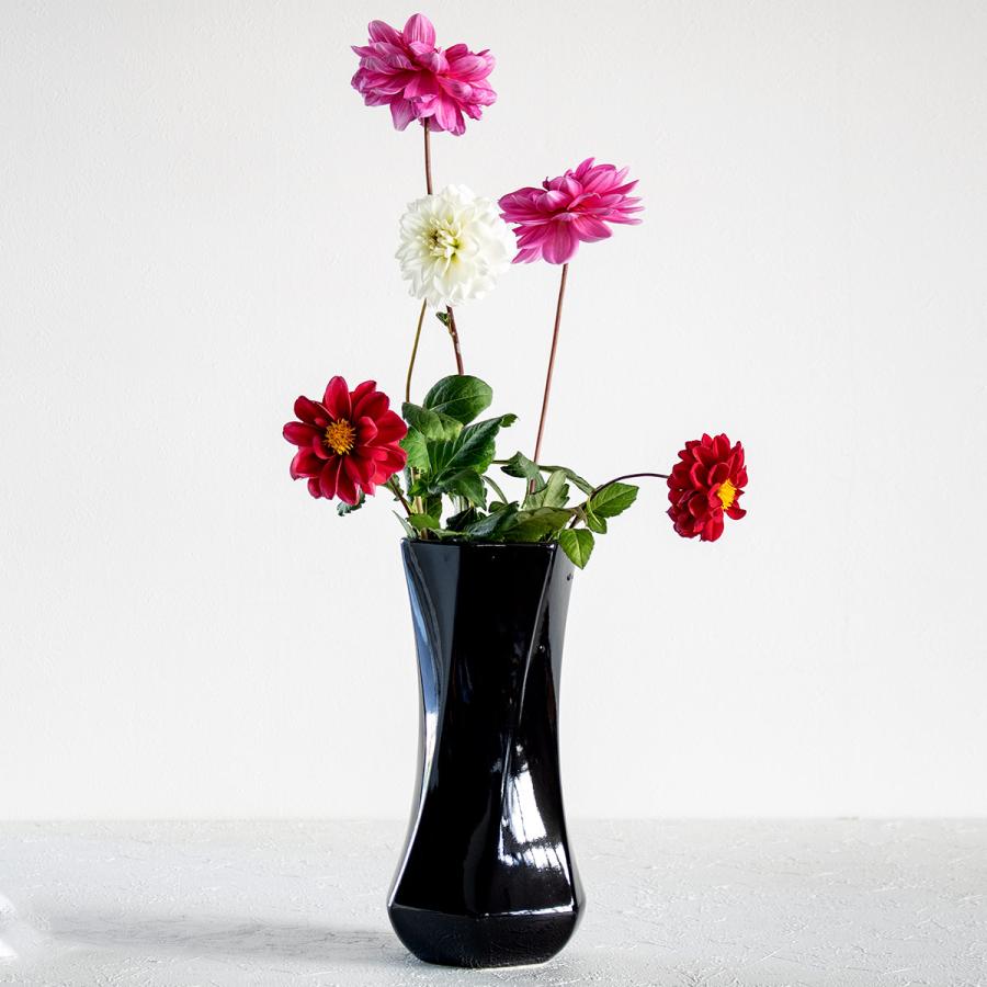 花瓶 モノトーンフラワーベース 陶器 幅12×奥行12×高さ24cm （ フラワーベース 花びん 花器 ベース ロング 六角 ひねり 花 ）｜interior-palette｜10