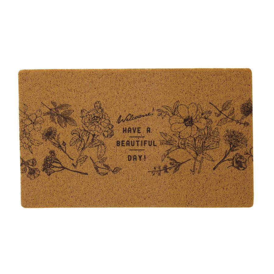 SPICE of Life 玄関マット 屋外兼用 45×75cm ふかふかテラスマット HAVE A BEAUTIFUL DAY! （ 玄関 ...