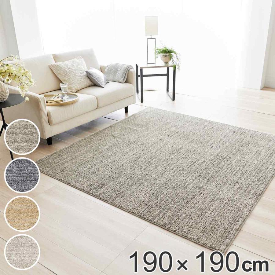 展示品　スミノエ　モダン　北欧　モダン　カーペット　絨毯　ラグ スミノエ ラグ エクリュ 190×190cm 洗える （ カーペット 絨毯 マット