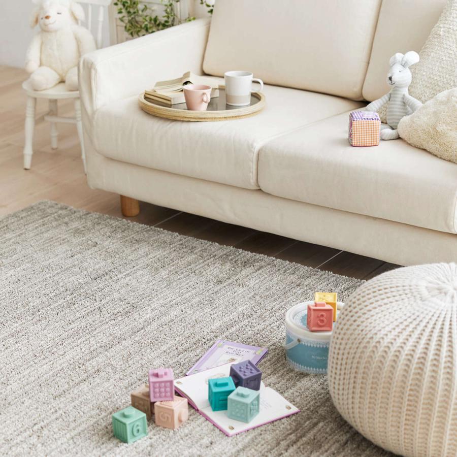 スミノエ ラグ エクリュ 190×190cm 洗える （ カーペット 絨毯 マット