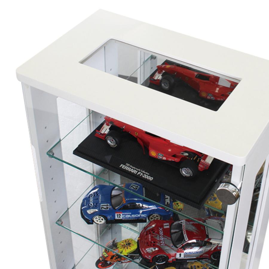 塩川光明堂 コレクションラック 鍵付 ショーケース 背面ミラー 幅40cm