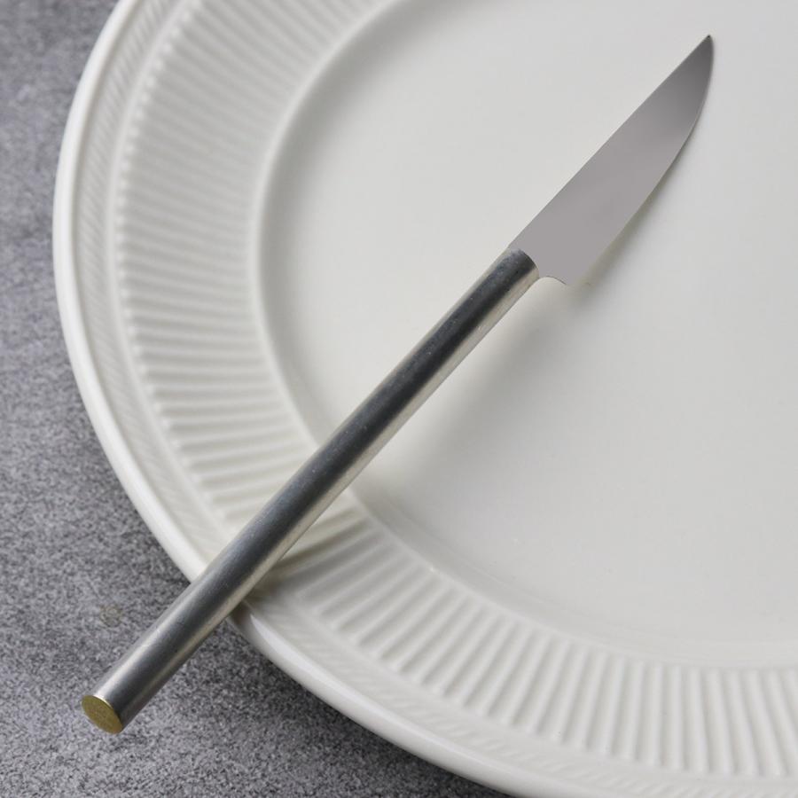 工房アイザワ 円 黄銅洋食器 デザートナイフ 銀仕上 （ Aizawa 日本製
